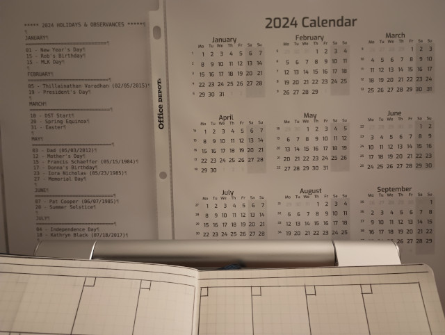 PIM Creation Aids - Annual Calendar